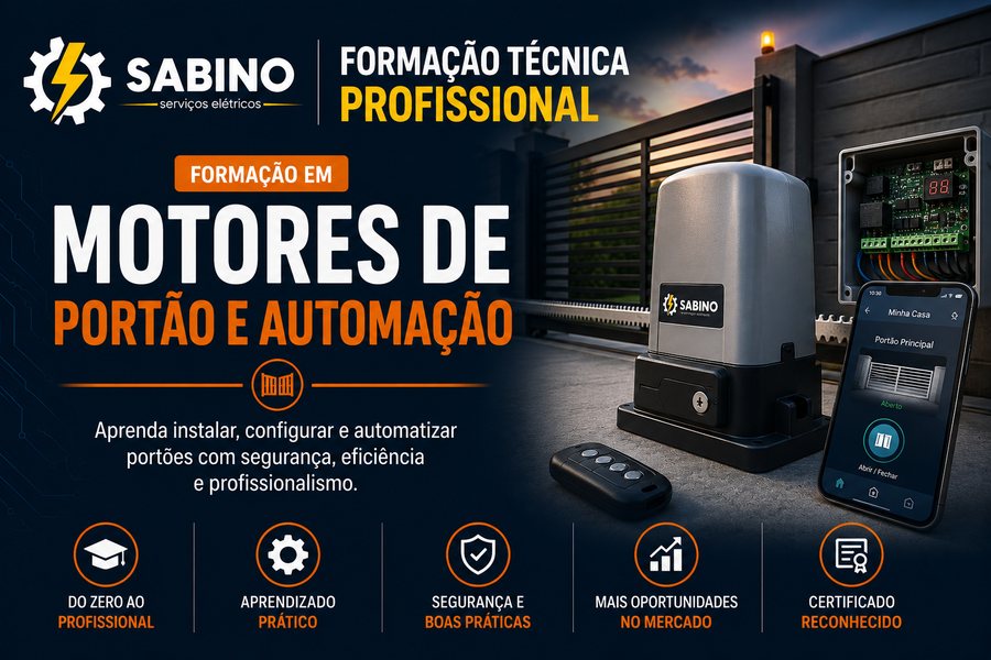 Capa da livro digital Motores de Portão e Automação